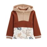 Petit Béguin Sweat-shirt à capuche bébé en molleton Wally. Coloris disponibles : Marron