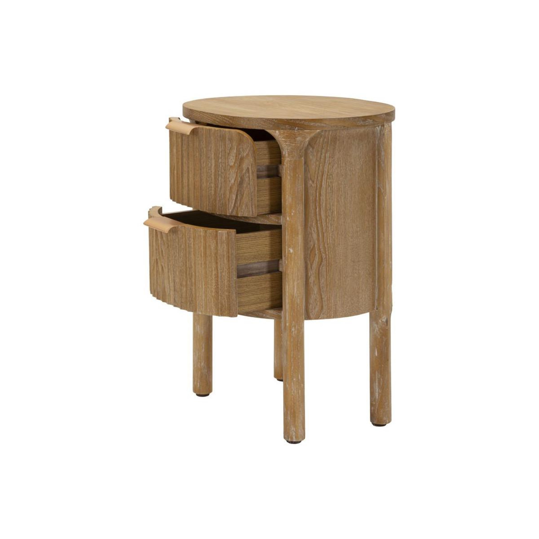 Voir la diapositive 3 : Paris Prix Table de nuit 2 tiroirs  goteborg  52cm naturel