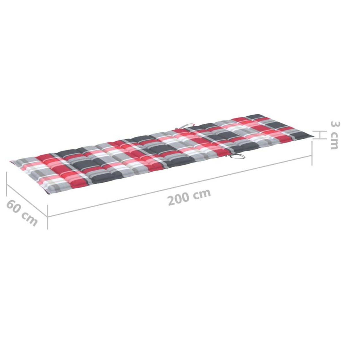 VIDAXL Chaise longue de jardin avec coussin Bois d'acacia solide