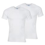 Athena Lot de 2 Tee shirts col V homme Coton Bio. Coloris disponibles : Noir, Blanc