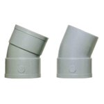 GIRPI Coude d'évacuation à 22°30 mâle/femelle Ø 80 mm