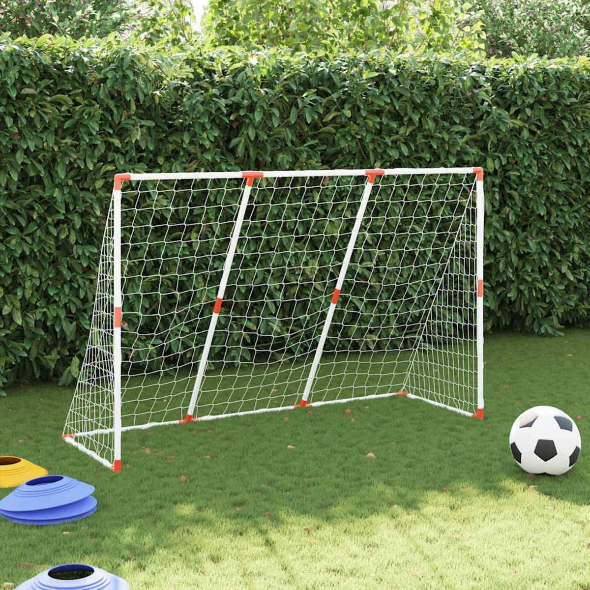 VIDAXL But de football pour enfants avec ballons 2 en 1 blanc