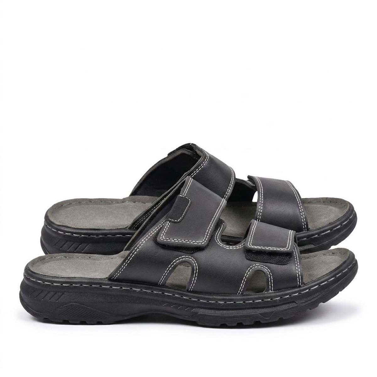 OZABI OZABI Sandales Homme Confort Double Scratch Antidérapantes Été