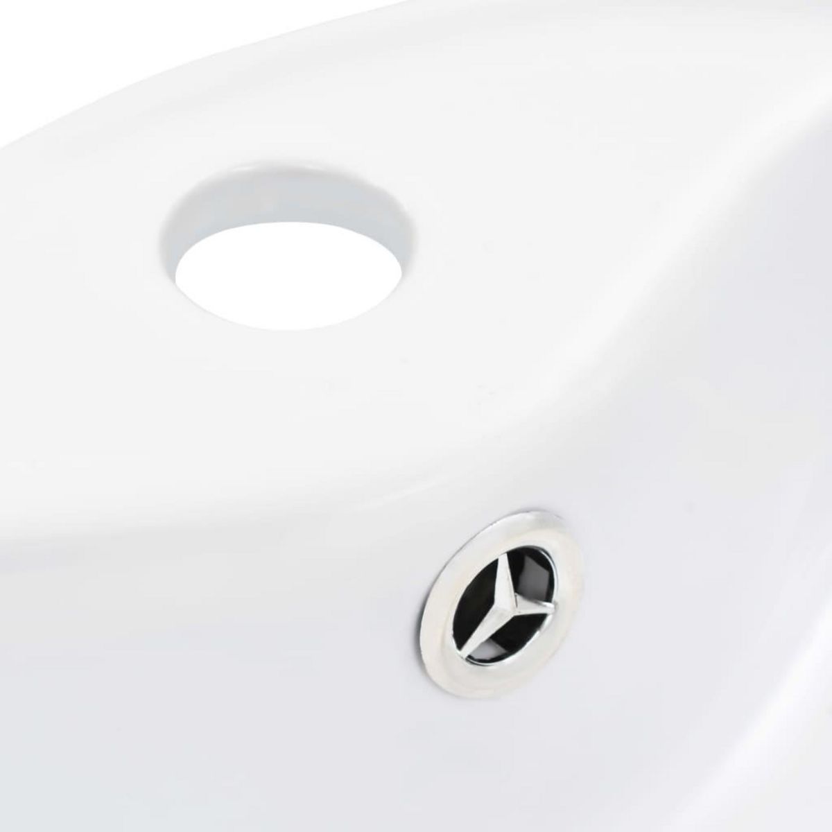 VIDAXL Lavabo avec trop-plein 36x13 cm Ceramique Blanc