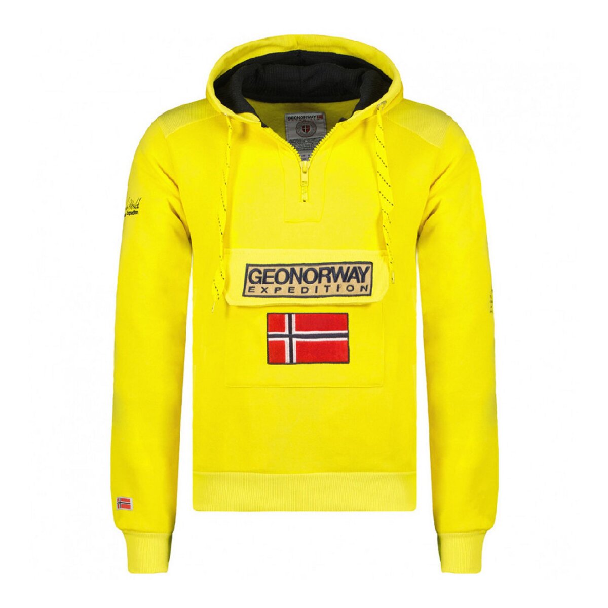 GEOGRAPHICAL NORWAY Sweat à capuche Jaune Homme Geographical Norway Gymclass 100