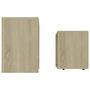 Voir la diapositive 5 : VIDAXL Ensemble de table basse Chene sonoma 48x30x45cm Bois ingenierie
