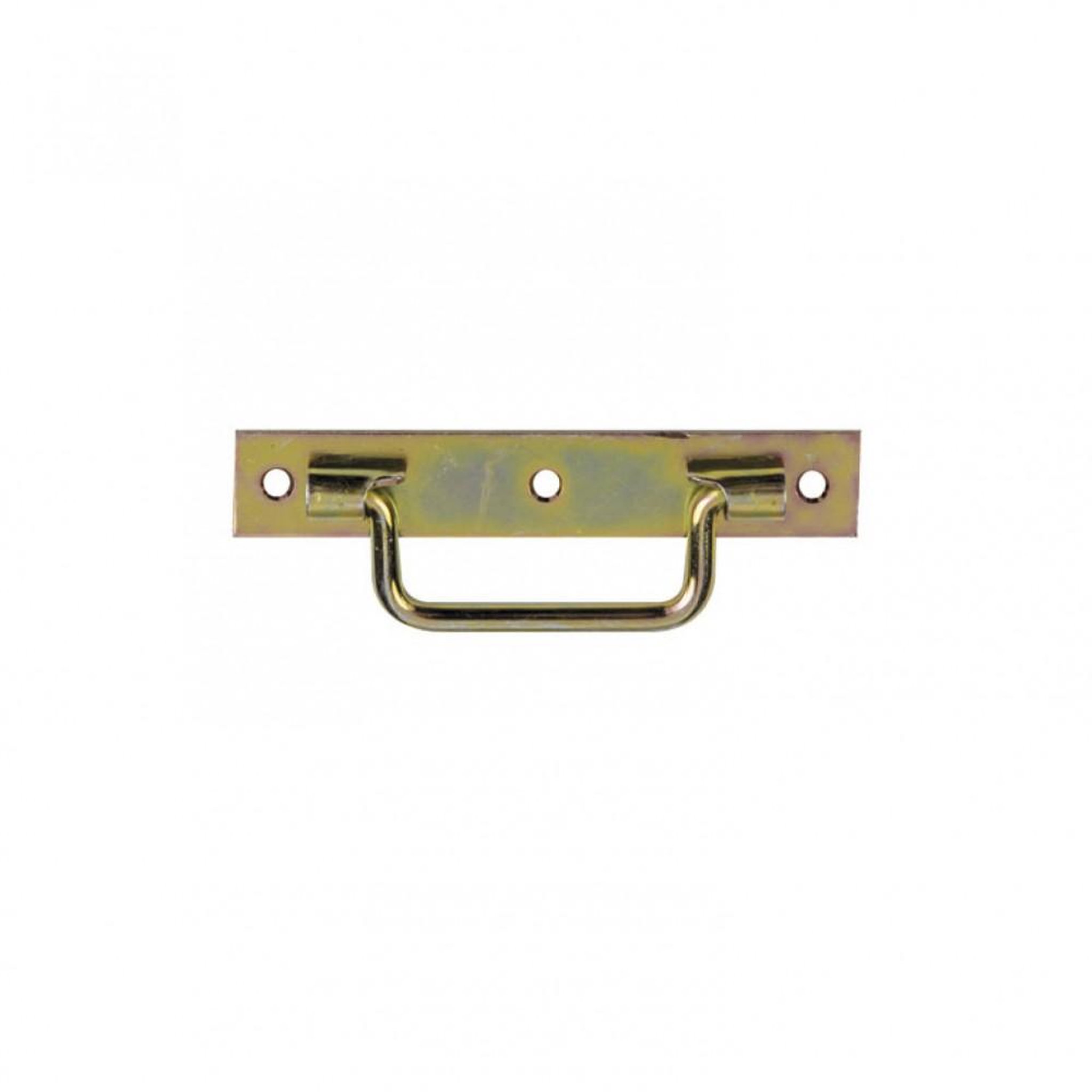 CENTRALE BRICO Poignée sur platine acier zingué, H.25 x L.160 x P.10 mm