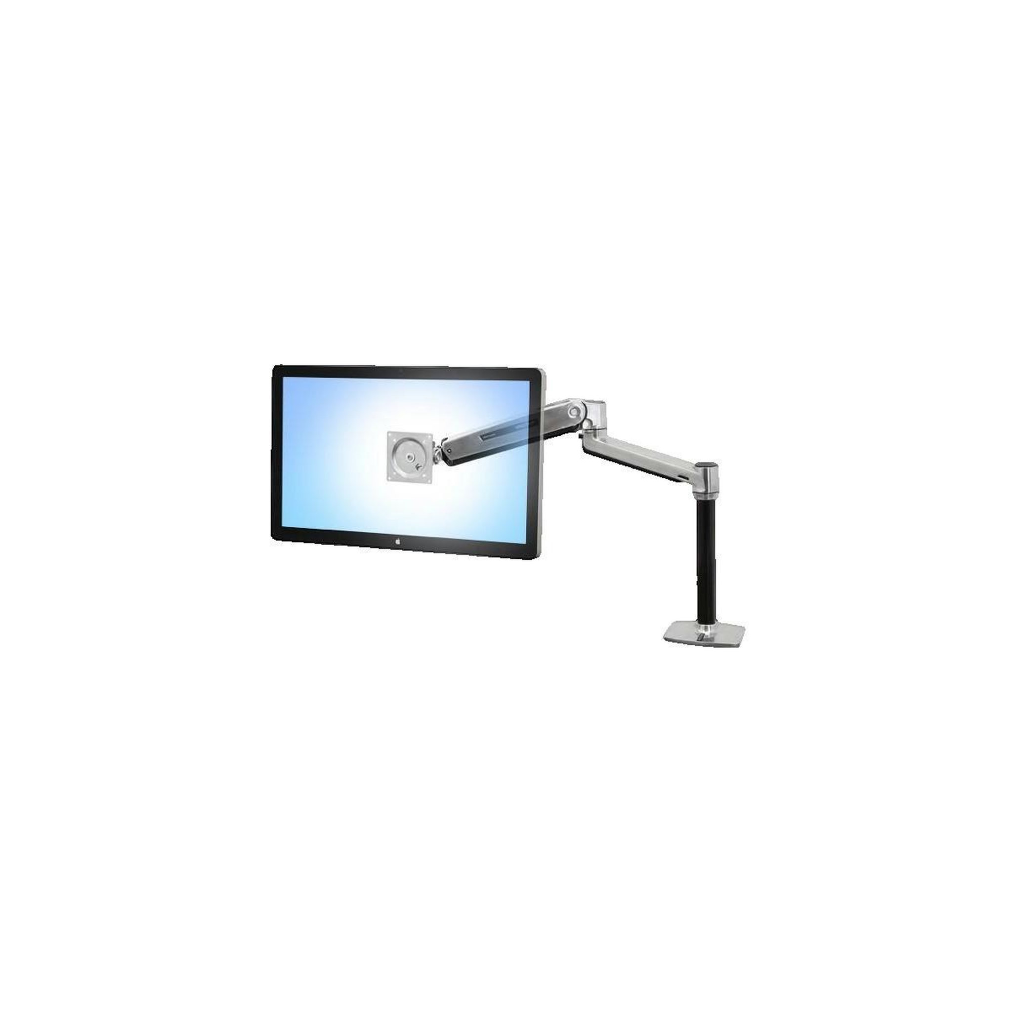 Ergotron Support d'écran Ergotron LX HD Sit-Stand Bras de bureau aluminium poli