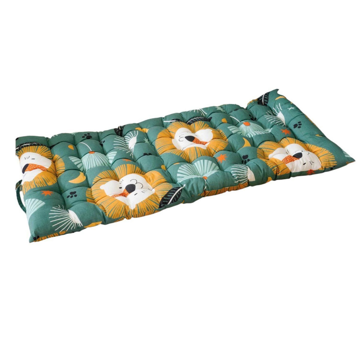 COTE DECO Matelas de sol enfant Lion - 100% coton 120 g/m² - 55 x 120 cm