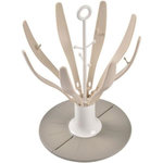 MARKET24 Egoutte-biberons pliable Flower - BEABA - Jusqu'a 8 biberons - Argile