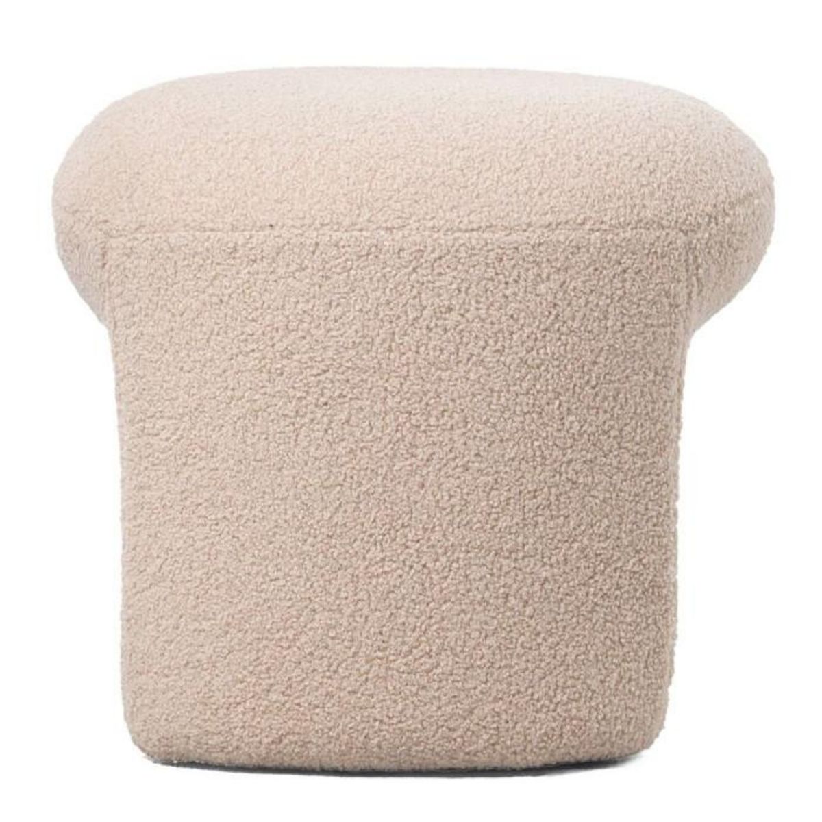 Paris Prix Pouf Tissu Bouclette  Aria  46cm Beige