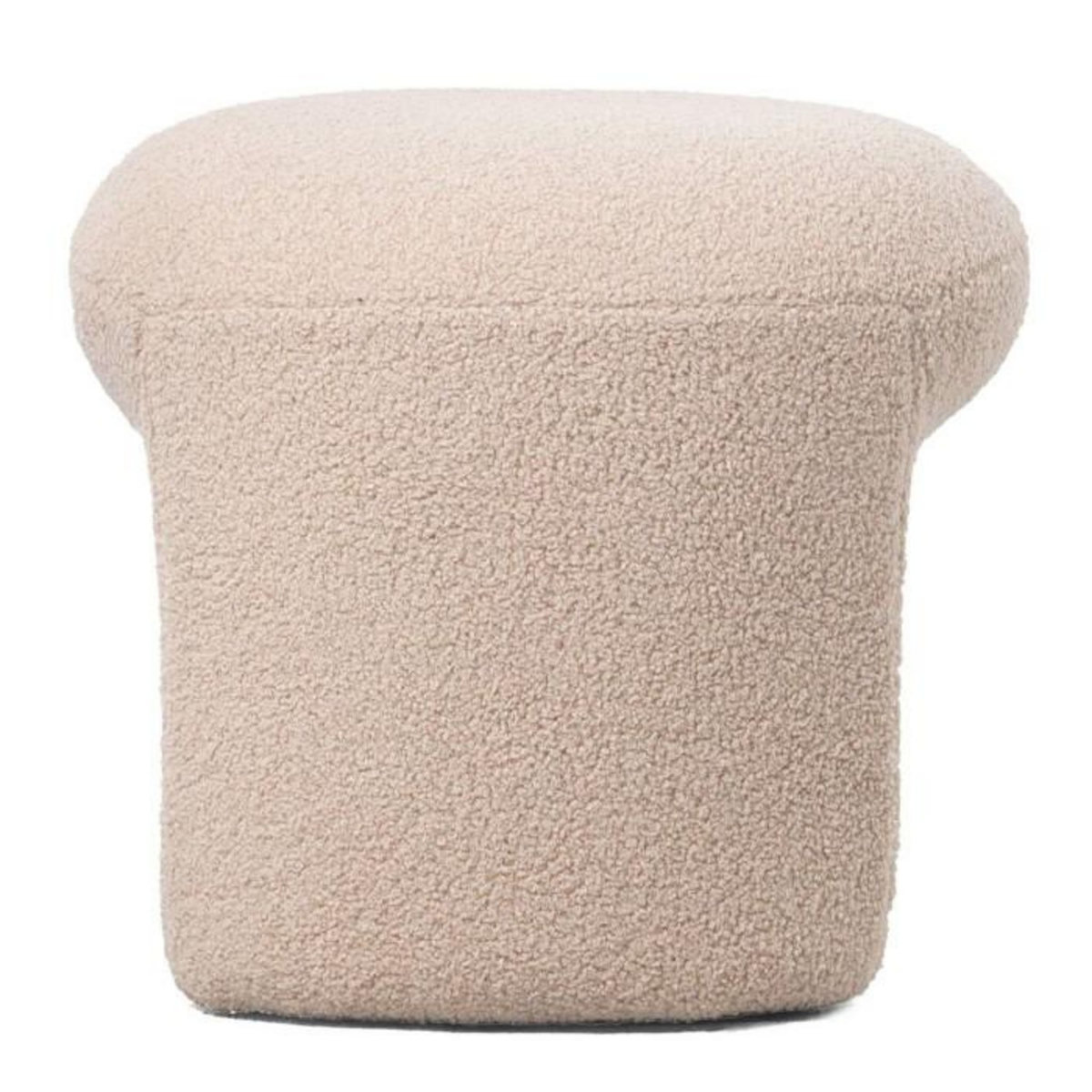 Paris Prix Pouf Tissu Bouclette  Aria  46cm Beige