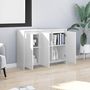 Voir la diapositive 3 : VIDAXL Buffet Blanc 102x33x75 cm Bois d'ingenierie