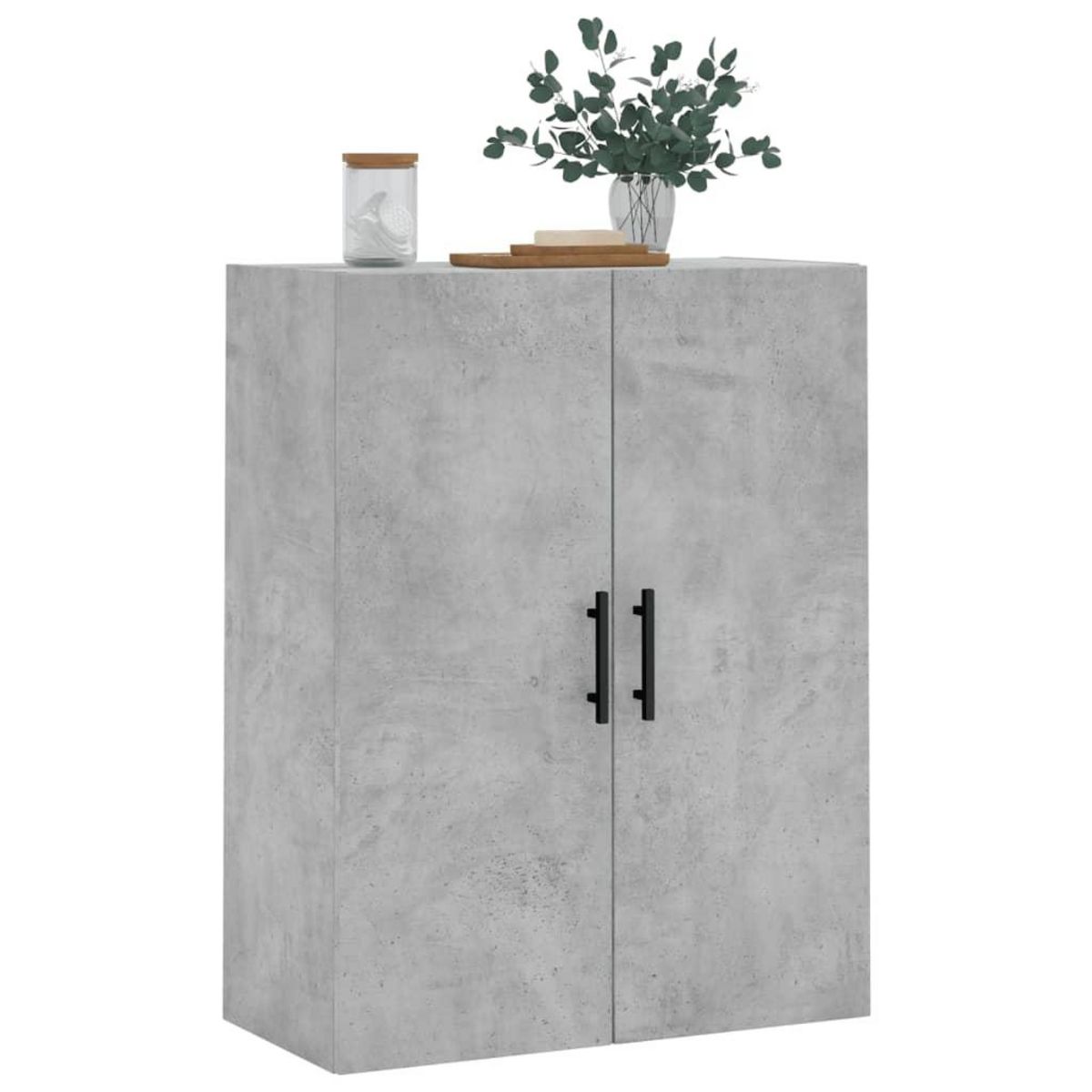 VIDAXL Armoire murale gris beton 69,5x34x90 cm