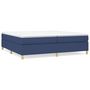 Voir la diapositive 2 : VIDAXL Sommier a lattes de lit avec matelas Bleu 200x200 cm Tissu