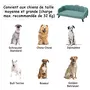 PAWHUT Canapé chien lit pour chien chat design contemporain coquillage dim. 98L x 60l x 35H cm coussin moelleux velours vert
