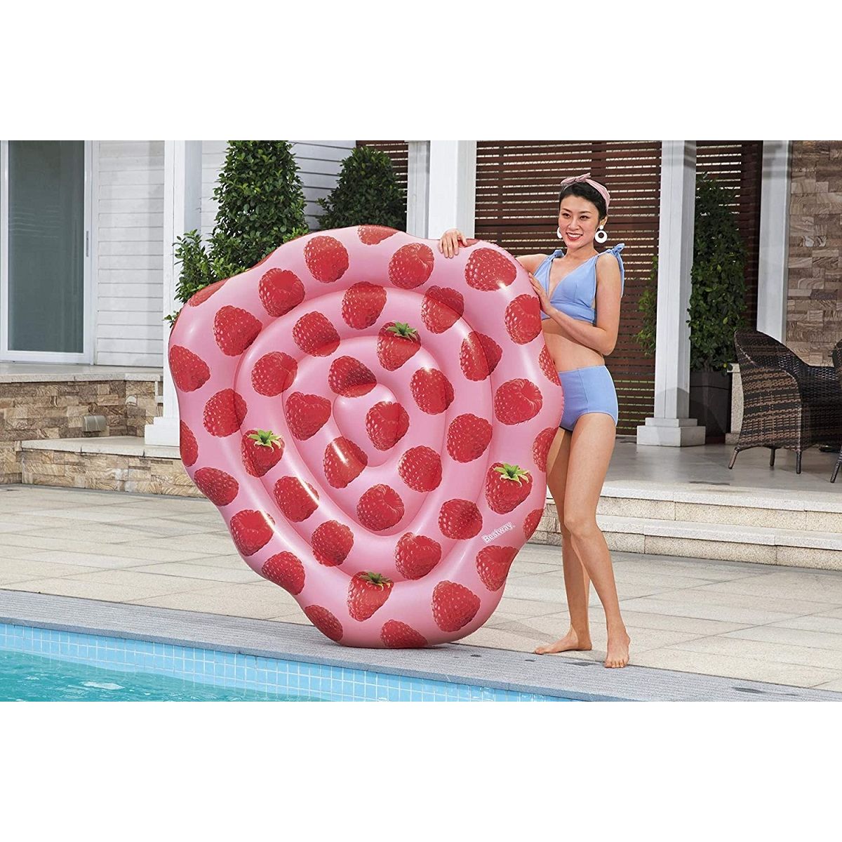BESTWAY Matelas pneumatique framboises 161 x 151 cm