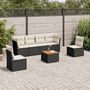 Voir la diapositive 1 : VIDAXL Salon de jardin 7 pcs avec coussins noir resine tressee