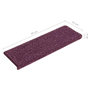 Voir la diapositive 6 : VIDAXL Tapis d'escalier 15 pcs 65x21x4 cm Violet fonce