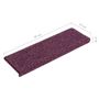 Voir la diapositive 6 : VIDAXL Tapis d'escalier 15 pcs 65x21x4 cm Violet fonce