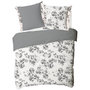 Voir la diapositive 4 : FUTURE HOME Parure de lit 2 personnes en coton 57 fils imprimé ecru