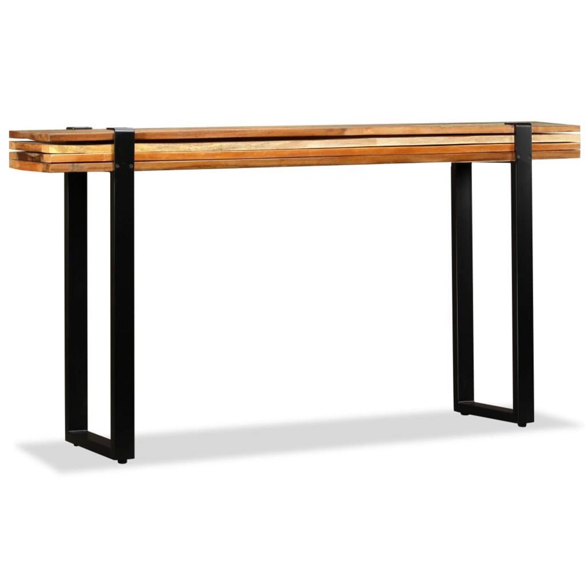 VIDAXL Table console Bois de recuperation massif reglable