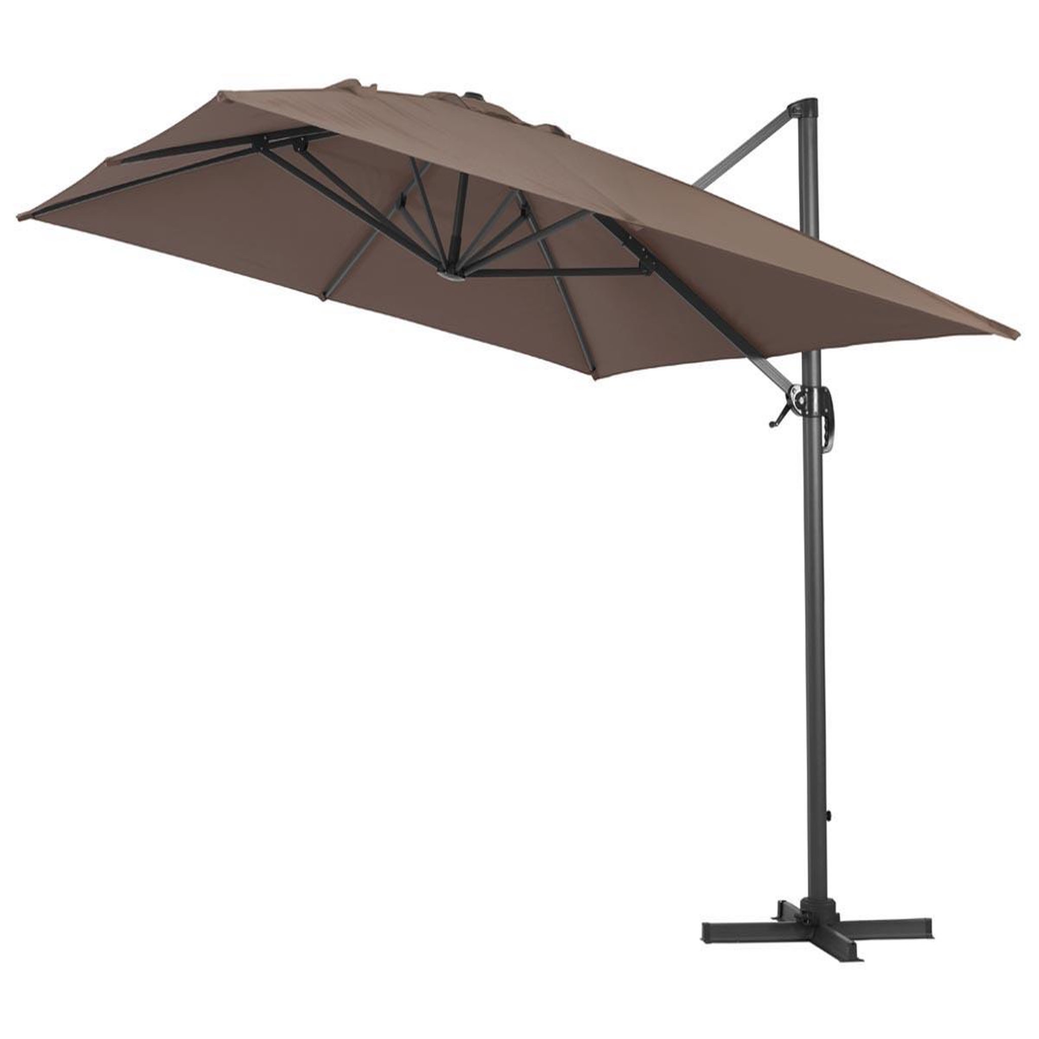 Voir la diapositive 2 : Habitat et Jardin Parasol de jardin déporté en aluminium  sun 4  - 3 x 4 m - taupe