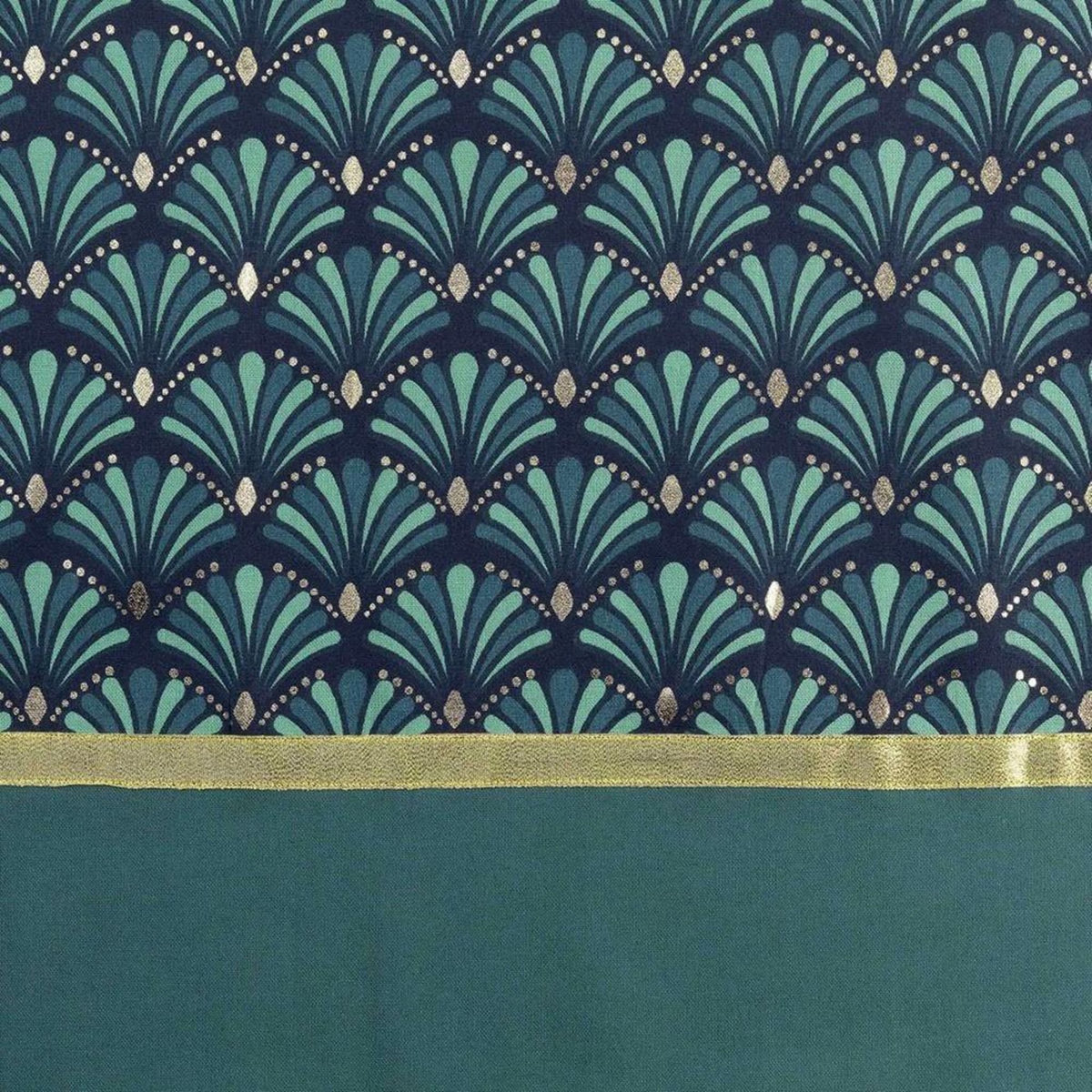 Douceur d'Intérieur Rideau à œillets 140x240 uni top métallisé Artchic bleu coton