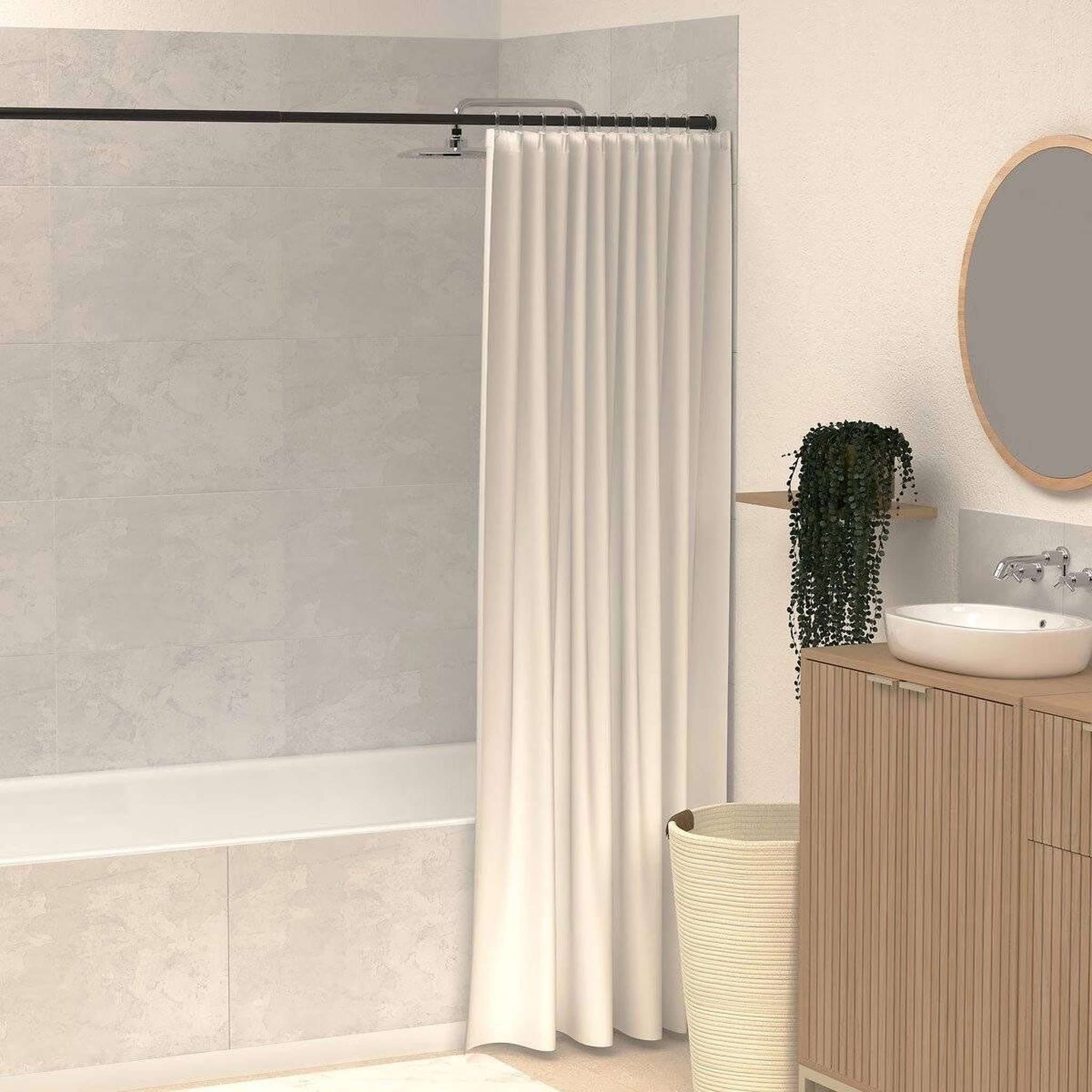 Voir la diapositive 3 : FIVE Tringle de douche extensible  matt  130-250cm noir