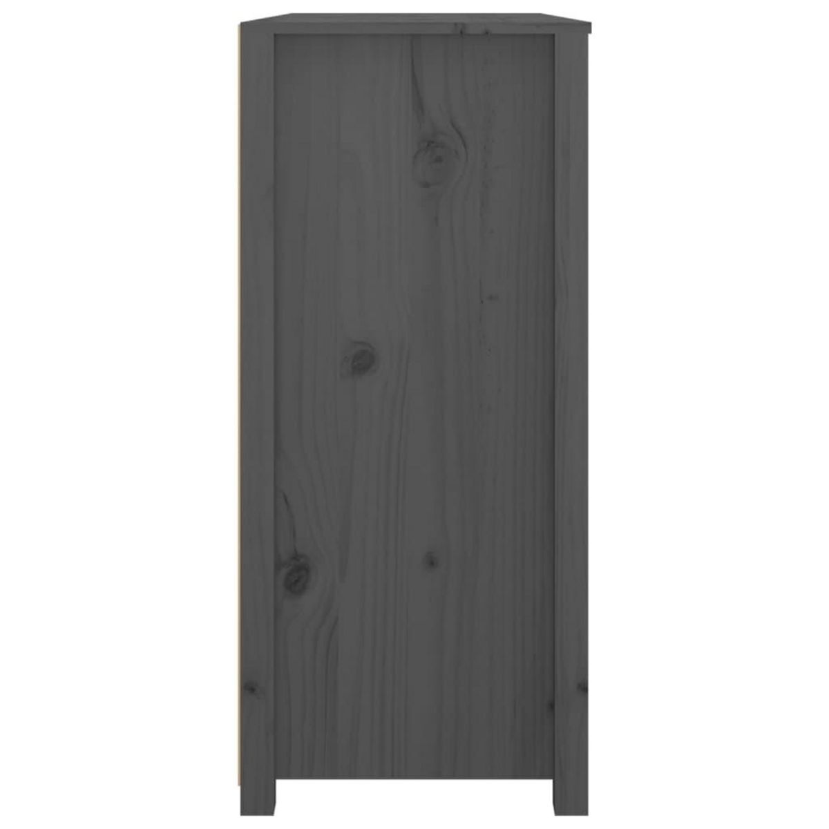 VIDAXL Armoire laterale Gris 100x40x90 cm Bois de pin massif