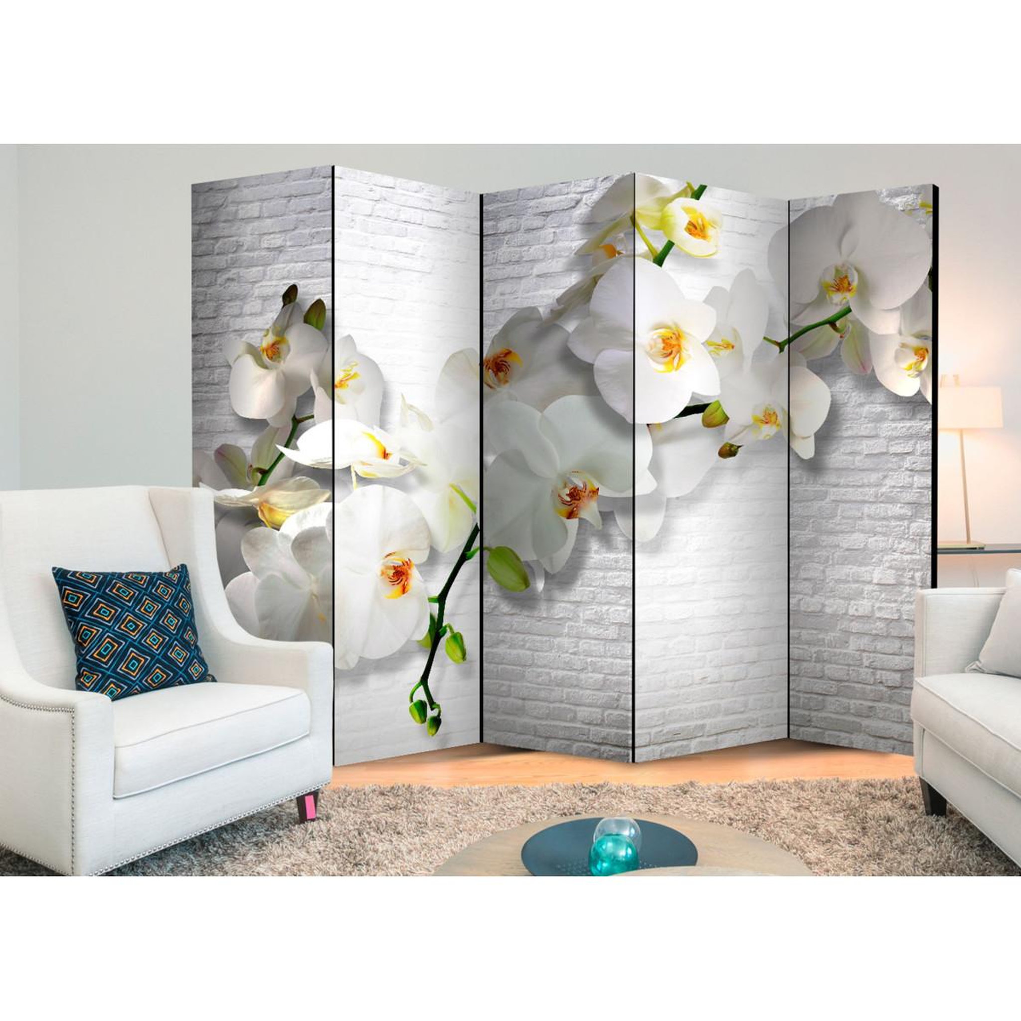 Voir la diapositive 2 : Paris Prix Paravent 5 volets  the urban orchid  172x225cm