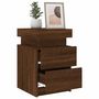 Voir la diapositive 5 : VIDAXL Tables de chevet et lumières LED 2 pcs chêne marron 35x39x55 cm