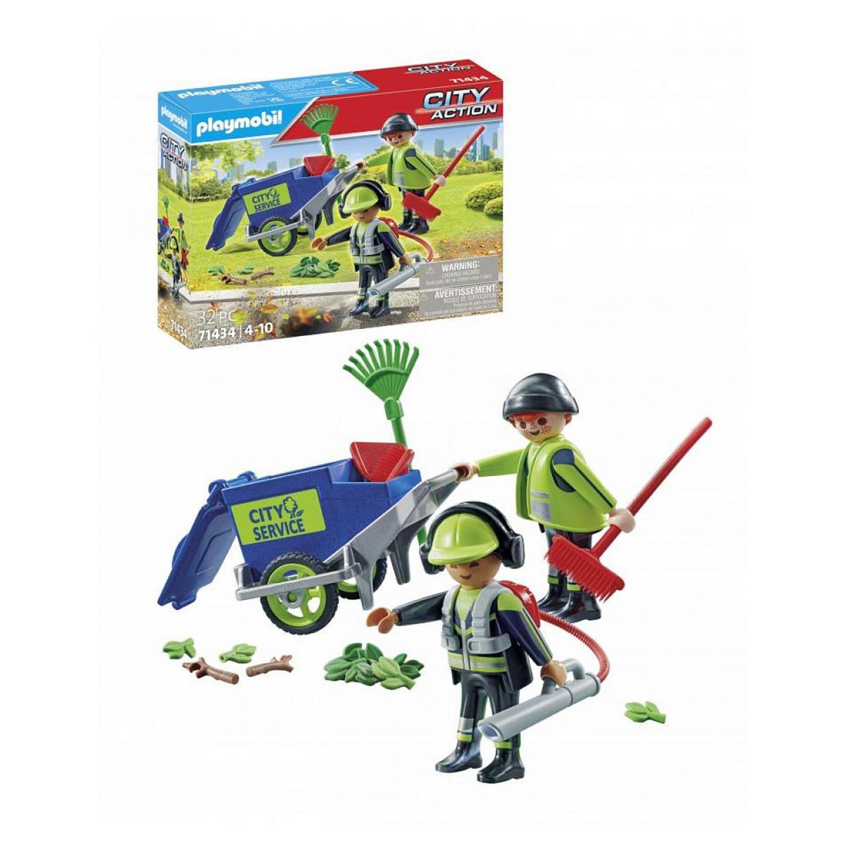 PLAYMOBIL 71434 Agents entretien voirie avec équipement