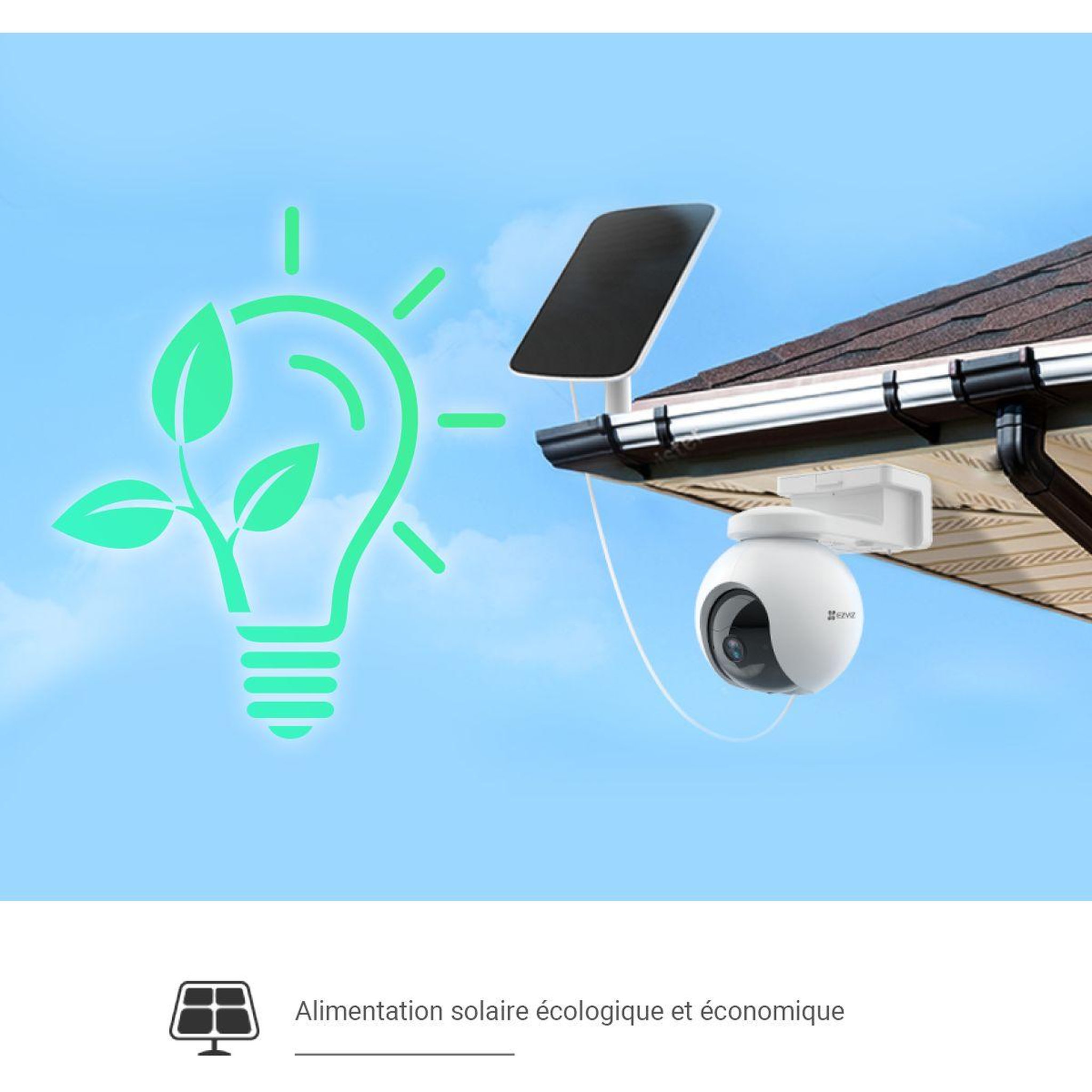 Voir la diapositive 4 : EZVIZ Caméra de surveillance Wifi HB8 2K+ cam+panneau Solaire