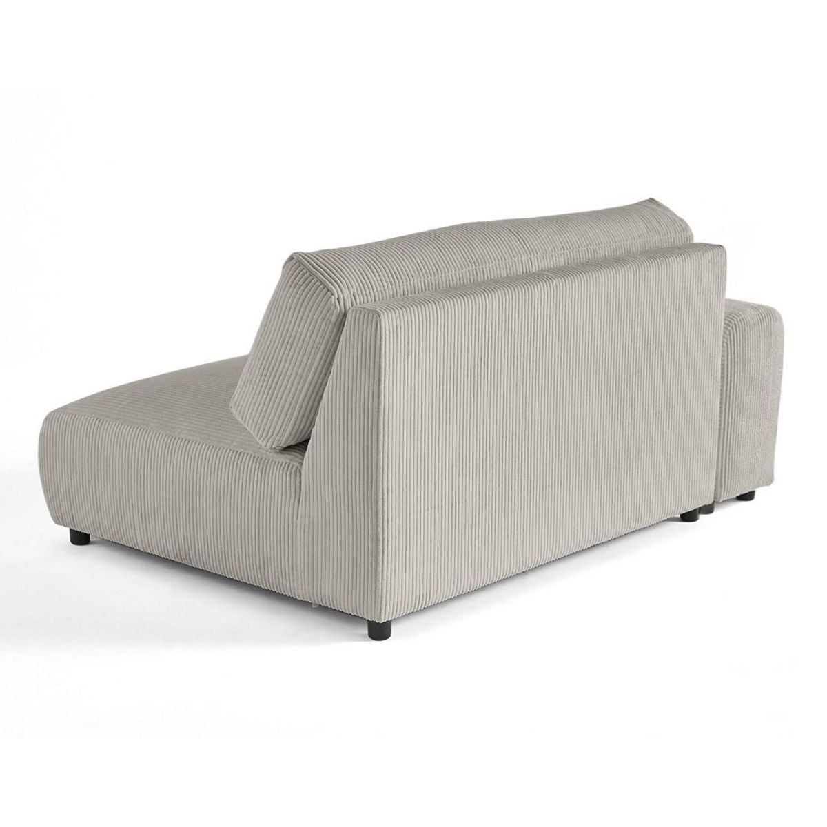 LISA DESIGN Garance - module d'assise 3 places avec accoudoir gauche - en velours côtelé