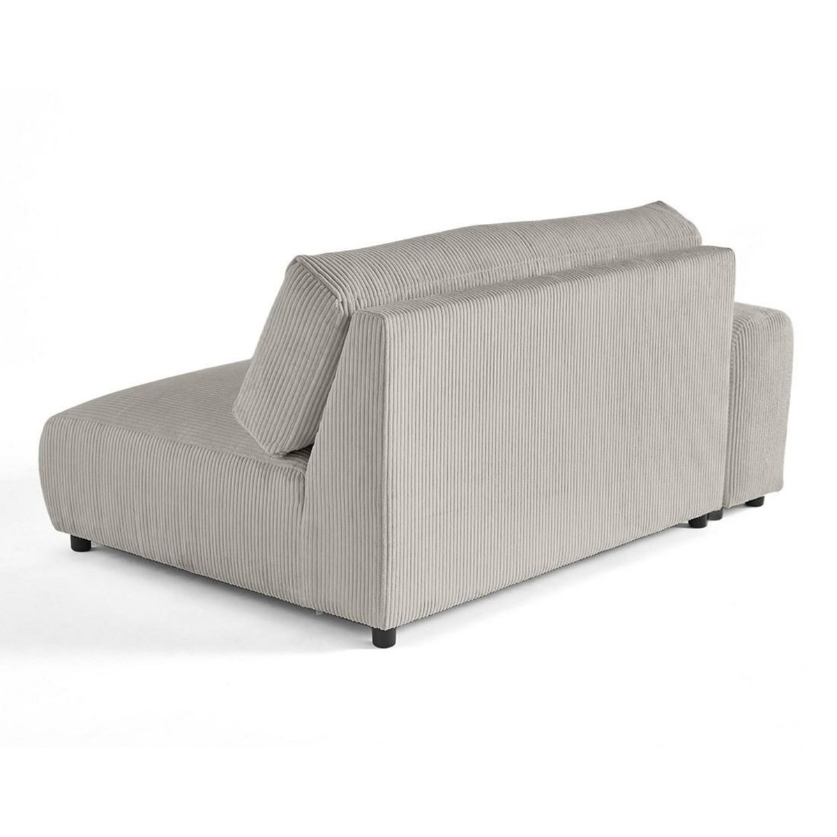 LISA DESIGN Garance - module d'assise 3 places avec accoudoir gauche - en velours côtelé