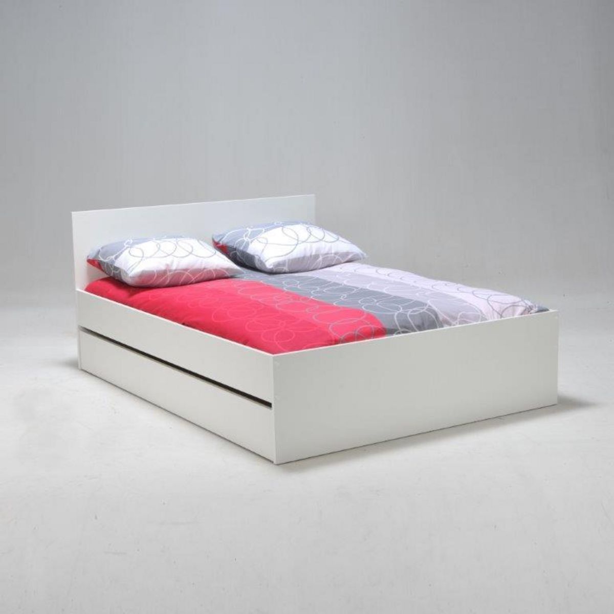 Lit pour couchage 160x200cm BOSS + 2 tiroirs