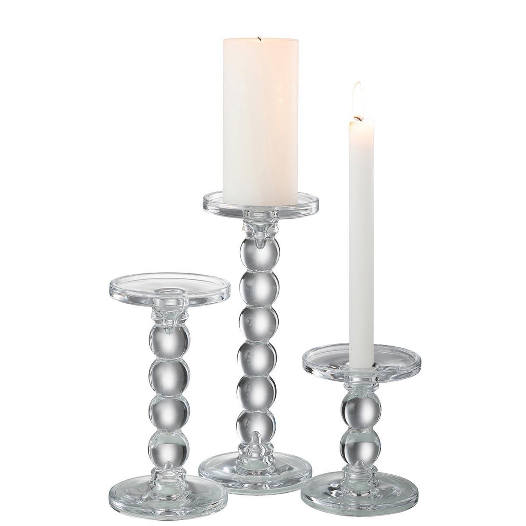 Voir la diapositive 5 : J-LINE Chandelier Design en Verre  Gouttes  26cm Transparent