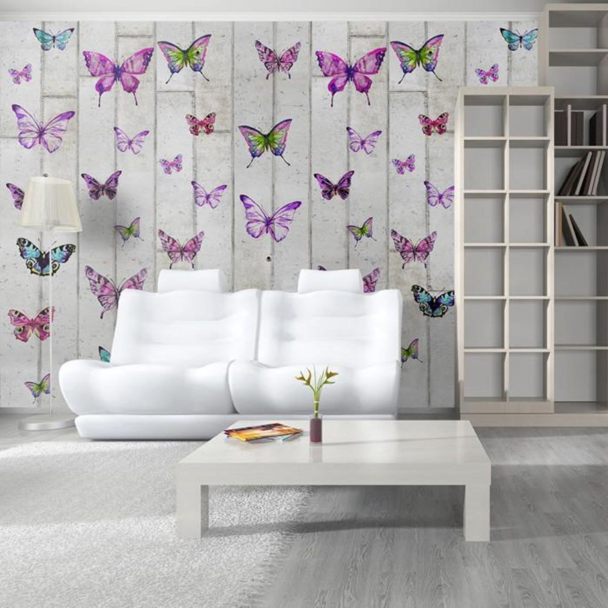 Paris Prix Papier Peint  Butterflies & Concrete  50x1000cm