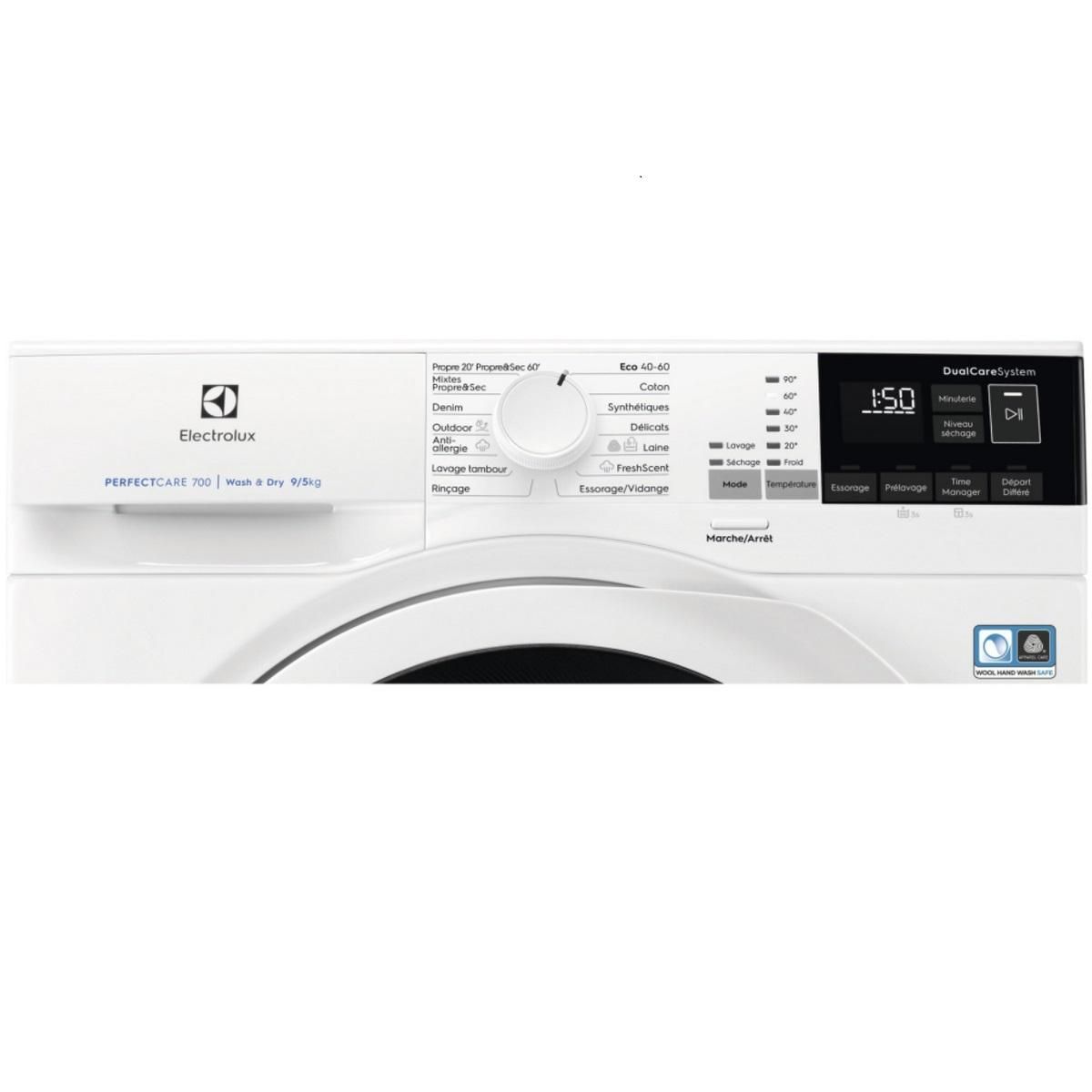 ELECTROLUX Lave-linge séchant hublot 9/5kg 1400 tours/min - EW7W4954CA
