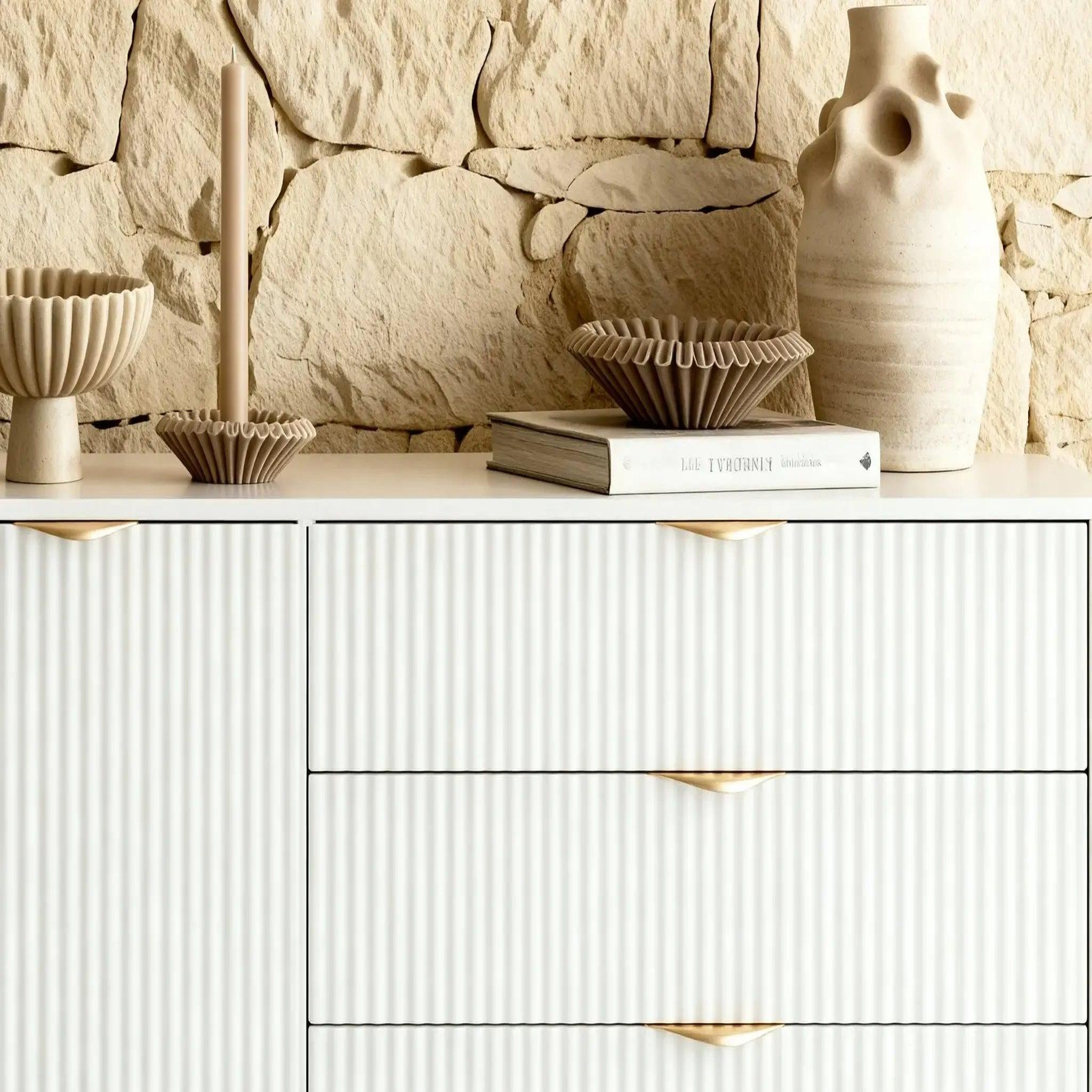 Voir la diapositive 4 : CASANOVA PARIS Joudy mini - mini buffet 138cmeffet rainuré