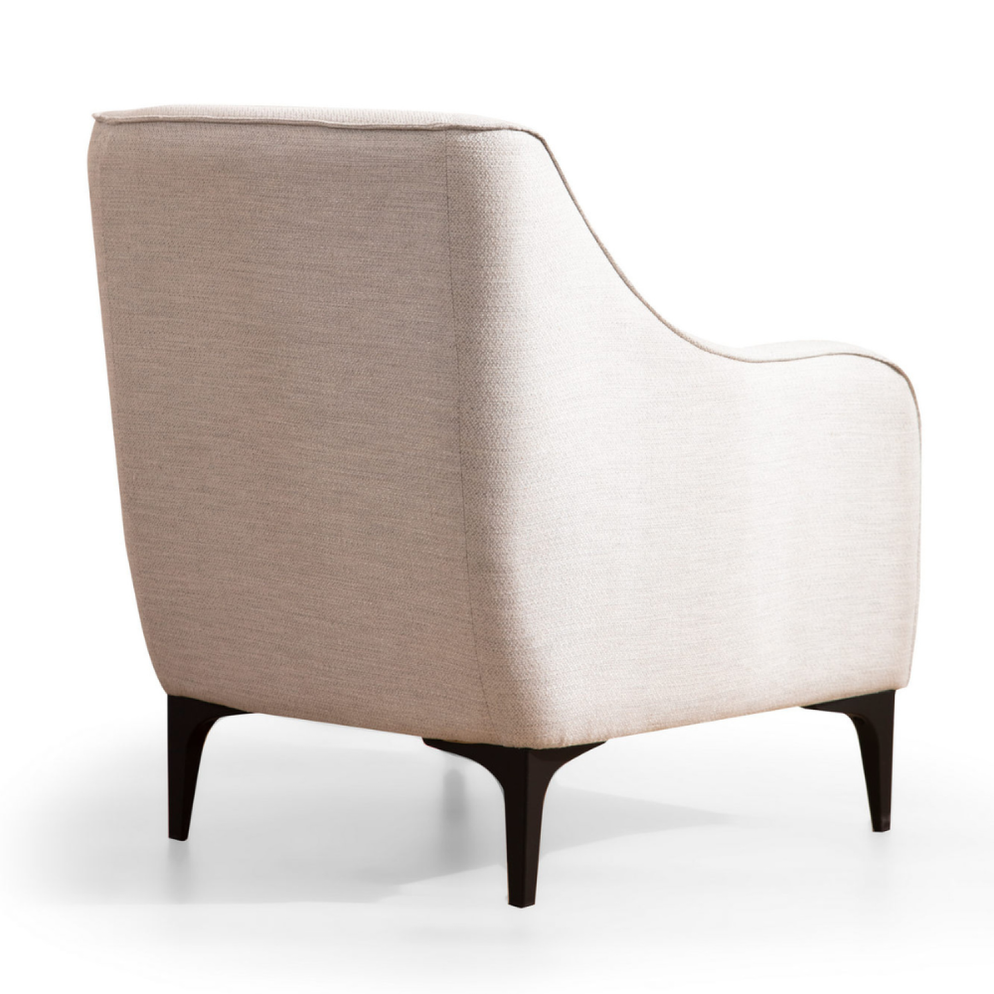 Voir la diapositive 4 : CONCEPT USINE Fauteuil en tissu blanc cassé JAMES