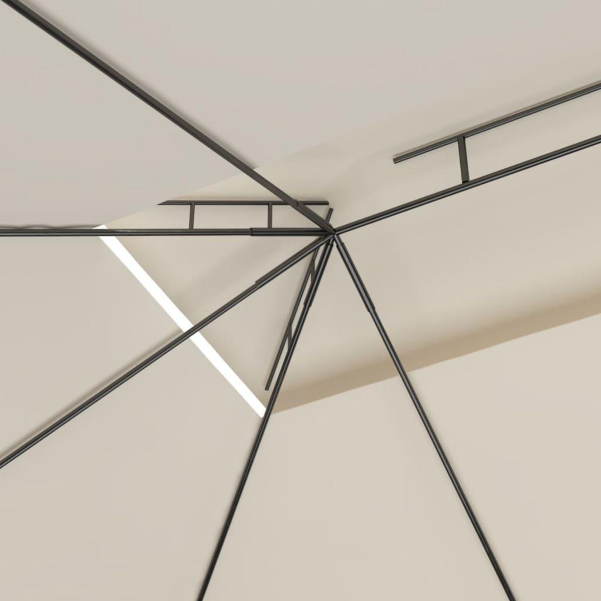 VIDAXL Belvedere 4x3x2,7 m Creme 160 g/m^2