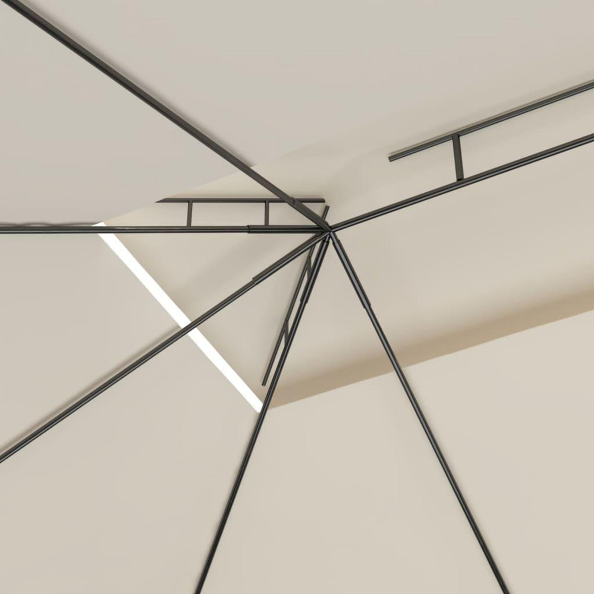 VIDAXL Belvedere 4x3x2,7 m Creme 160 g/m^2