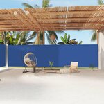 VIDAXL Auvent lateral retractable Bleu 200x1200 cm