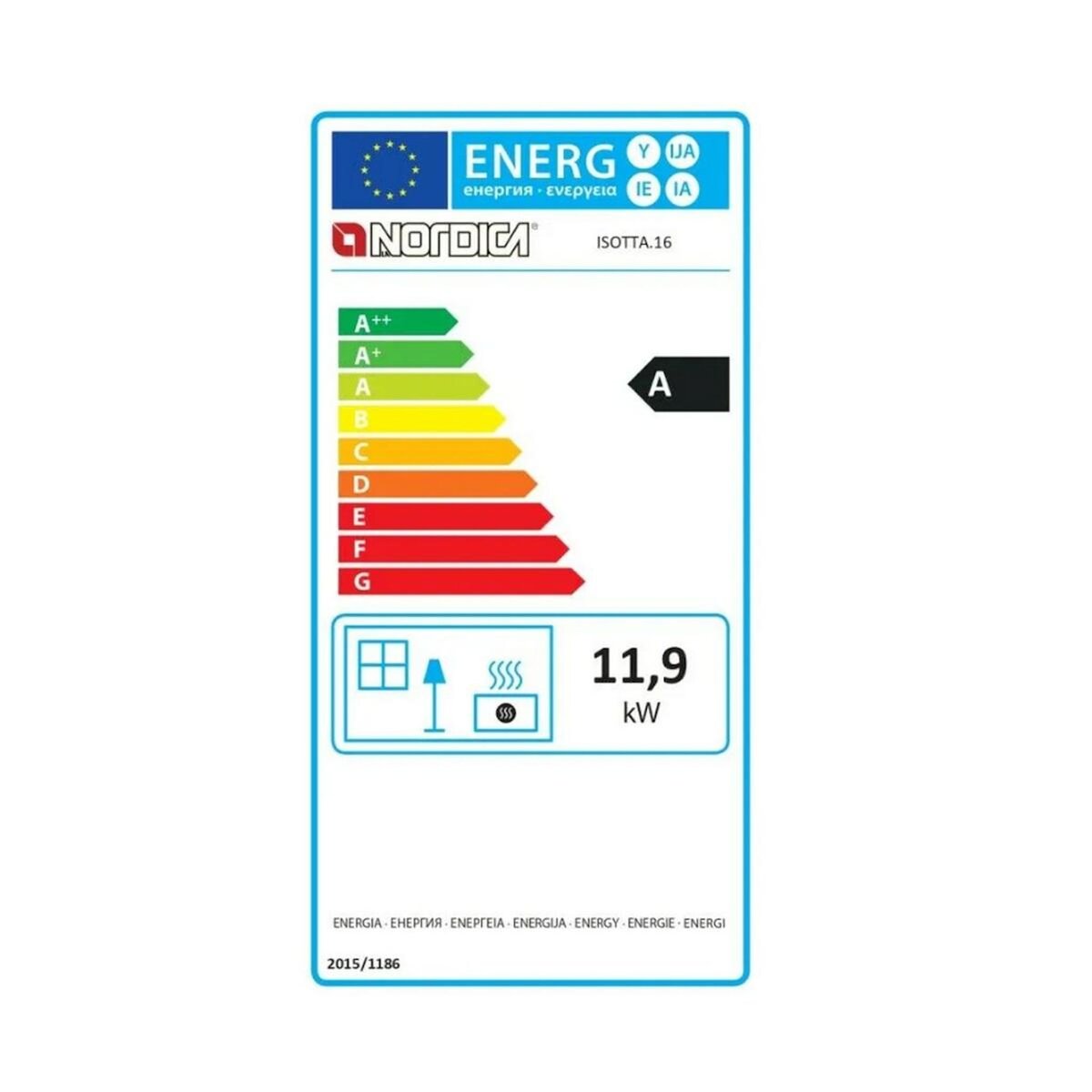 NORDICA EXTRAFLAME Poêle à bois 11.9kw noir - ISOTTA16