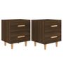 Voir la diapositive 2 : VIDAXL Tables de chevet 2 pcs Chene marron 40x35x47,5 cm