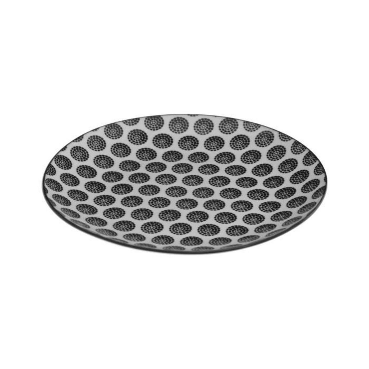 SECRET DE GOURMET Service de Table 18 Pièces  Bohemia Rond  27cm Noir