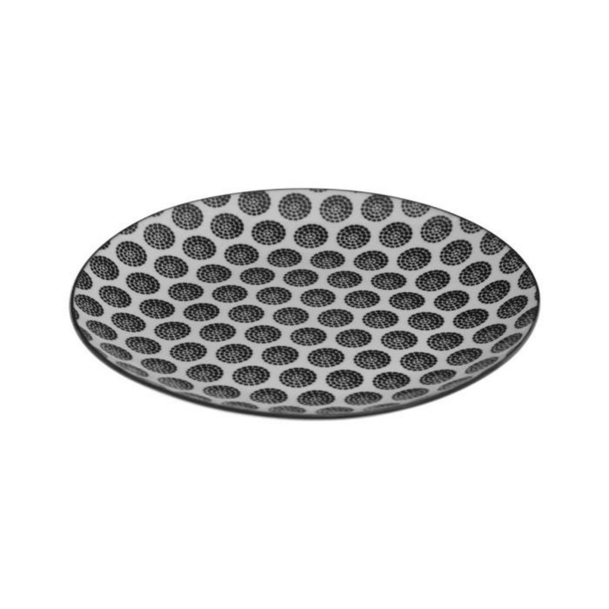 SECRET DE GOURMET Service de Table 18 Pièces  Bohemia Rond  27cm Noir