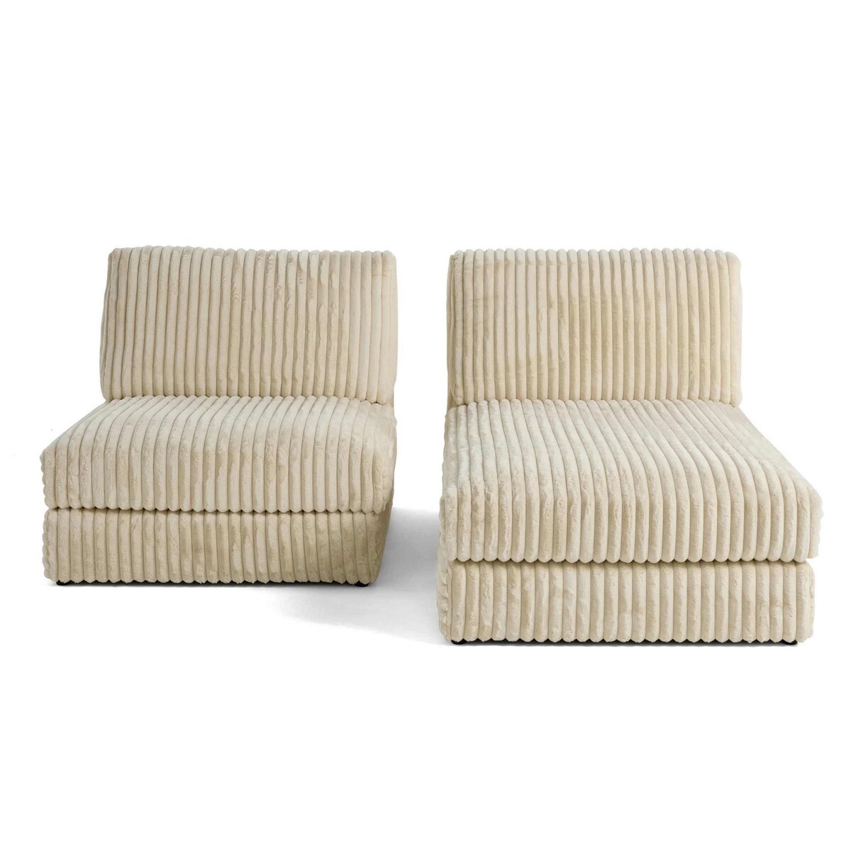 LISA DESIGN Jasper - canapé d'angle modulable 3 places - en fausse fourrure côtelée